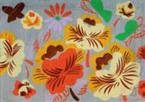 Semis De Fleurs Sur Fond Gris by Raoul Dufy