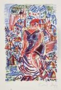 Baigneuse Devant Le Port De Sainte-adresse by Raoul Dufy