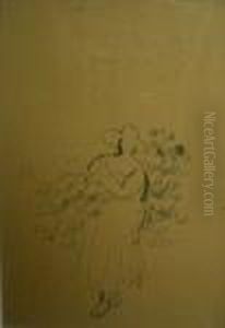 Femme Au Chapeau, Circa 1948 by Raoul Dufy