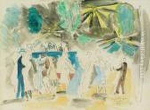 Bal Du 14 Juillet A Vence by Raoul Dufy