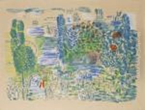 Le Paddock A Deauville by Raoul Dufy