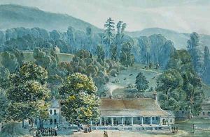 Dining Room and Stage Offices at White Sulphur Springs by John Hazelhurst Boneval Latrobe