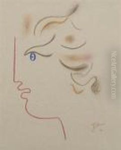 Fabric Design: Rose Motif. by Raoul Dufy