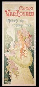 Poster advertising Cacao Van Houten Belgium 1897 by Privat Livemont