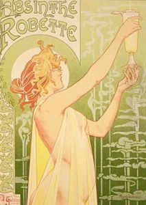 Reproduction of a poster advertising Robette Absinthe 1896 by Privat Livemont