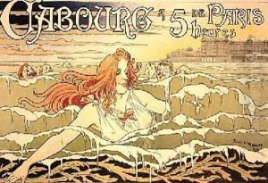 Poster made for the French Railways advertising the ease of reaching Cabourg on the Normandy coast from Paris 1896 Poster made for the French Railways advertising the ease of reaching Cabourg on the Normandy coast from Paris 1896
