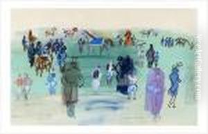 La Pelouse A Epsom by Raoul Dufy