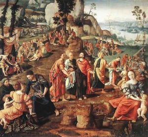 The Miracle of the Loaves and Fishes by Lambert Lombard