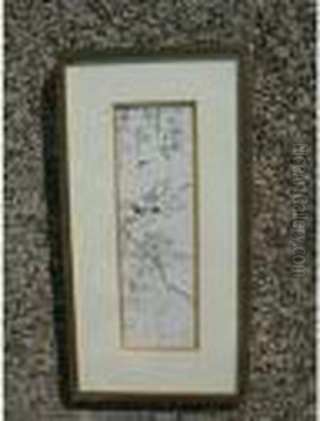 Branches Fleuries Dessin A
L'encre Sur Papier Cachet Du Monogrammeen Bas A Droite 27 X 8 Cm - view 1