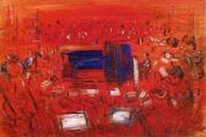 Orchestre Rouge Et Piano Bleu by Raoul Dufy