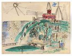 Sainte-adresse, L""""eglise Au Bord De La Mer by Raoul Dufy