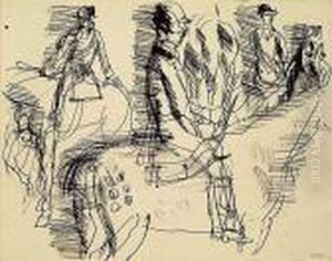 Trois Cavaliers, Etude by Raoul Dufy