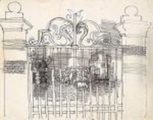 La Grille Louis Xiii (etude Double Face) by Raoul Dufy
