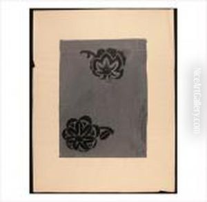 Pivoines Noires, Fond Gris by Raoul Dufy