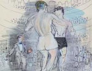 Le Combat De Boxe De Primo Carnera A L'albert-hall A Londres by Raoul Dufy