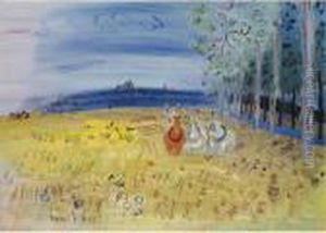 Langres, La Route Bleue Ou La Faucheuse by Raoul Dufy