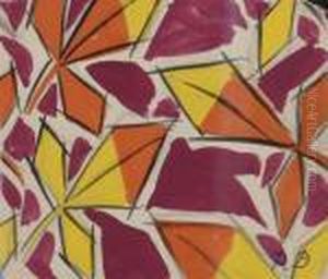 Fleurs Geometriques Orange Et Jaune by Raoul Dufy