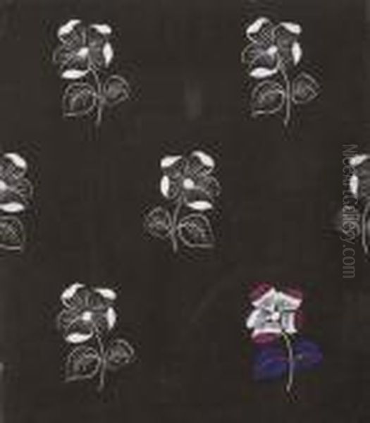 Fleurs Sur Fond Noir - view 1