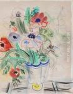 Vase D'anemones, Circa 1940 by Raoul Dufy