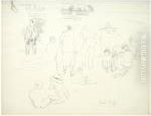 Personnages Au Bord De La Mer by Raoul Dufy