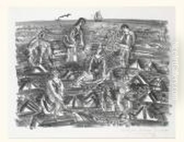 Les Pecheurs De Crevettes, Circa 1921 - view 1