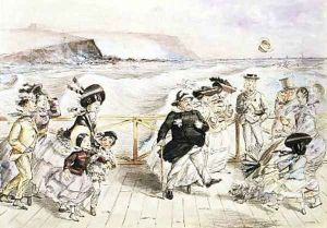 A bracing day at the seaside by John Leech