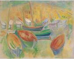 Les Barques Aux Martigues by Raoul Dufy