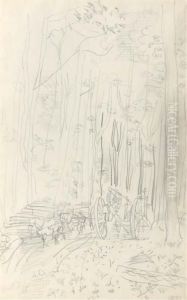 Gathering Wood In The Forest by Raoul Dufy