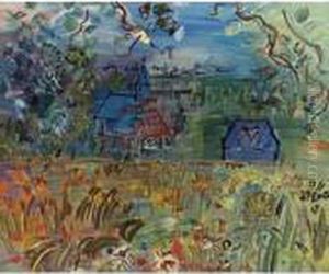 La Chapelle Dans Le Champ De Ble, Normandie by Raoul Dufy