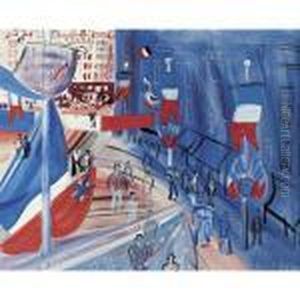 La Rue Pavoisee A La Banniere Americaine