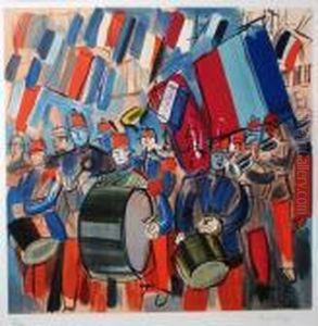 Le Quatorze Juillet, 39,5 X 41cm.