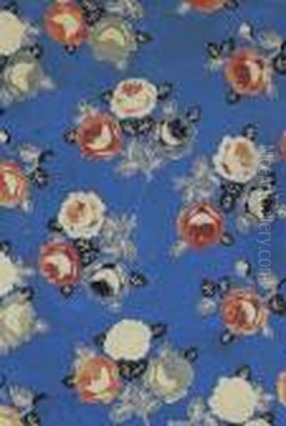 Roses Against Blue Background. - view 1