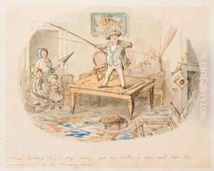 Mr Briggs contemplating a Days Fishing by John Leech