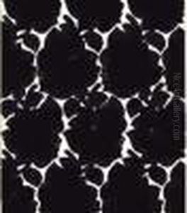 Fleurs Noires Et Dorees, Fond Blanc by Raoul Dufy