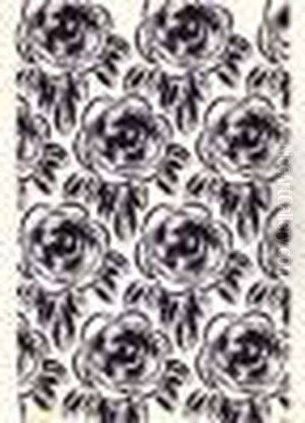Roses Noires Sur Fond Beige - view 1