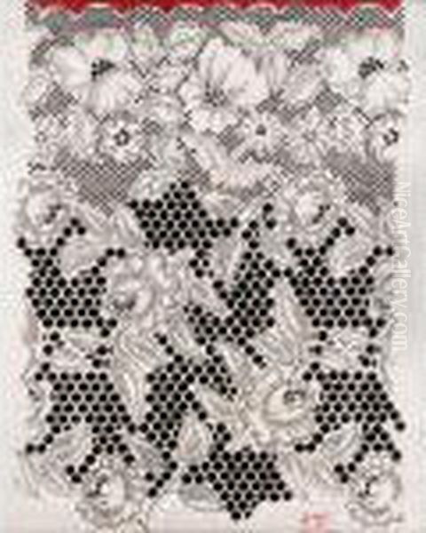 Feuillages Et Roses En Pointilles - view 1