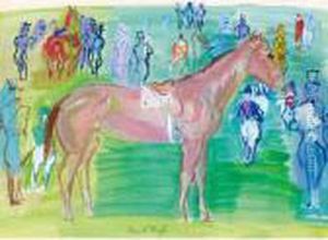 Cheval Et Jockey Sur La Pelouse by Raoul Dufy