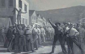 Bidding at a Frontier mining town by William de Leftwich Dodge