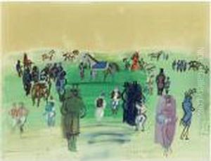 La Pelouse A Epsom by Raoul Dufy