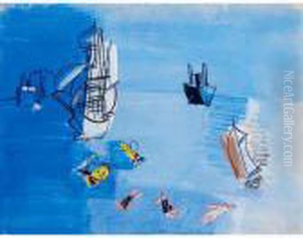 Voiliers, Baigneuses Et Papillons - view 1
