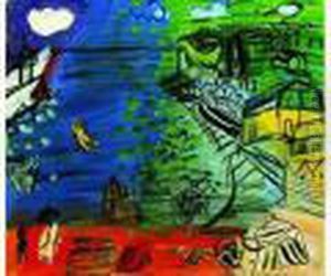 Le Havre, La Plage, Le Cap De La Heve by Raoul Dufy