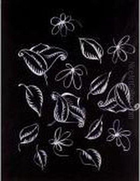 Fleurs Et Feuilles Blanches - view 1