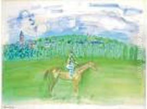 Cheval Et Son Jockey A Deauville by Raoul Dufy