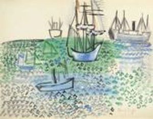 Bateaux En Mer by Raoul Dufy