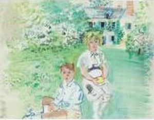 Enfants Dans Le Parc A Hardancourt by Raoul Dufy