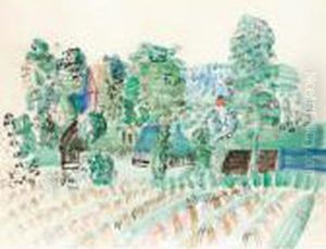 L'eglise Au Champ De Ble by Raoul Dufy
