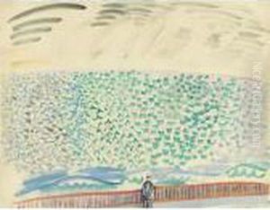 Le Promeneur Au Bord De Mer Au Havre by Raoul Dufy