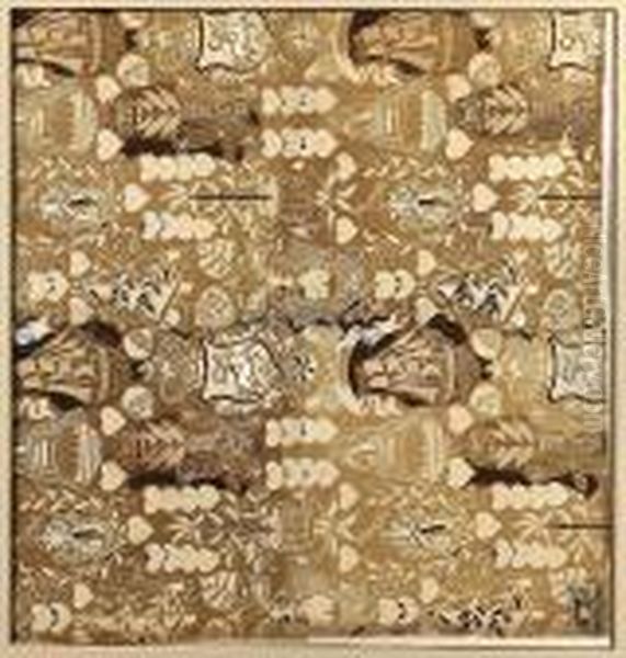 Etude De Textile - Chevaux, Voiliers, Fontaines - view 1
