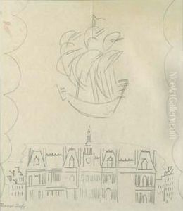 Fenetre Ouverte Sur Paris,1924-1925 by Raoul Dufy