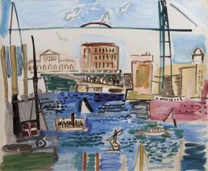 Le Port Et Le Pont Transbordeur, Marseille by Raoul Dufy